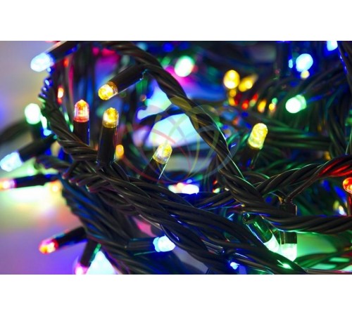 Гирлянда "Твинкл Лайт" 20 м, черный КАУЧУК, 240 диодов, цвет мультиколор  303-329  NEON-NIGHT