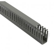 Кабель-канал перфорированный самоклеящийся 40х60 серый (паз 5мм, зуб 7мм)  28-5016  REXANT