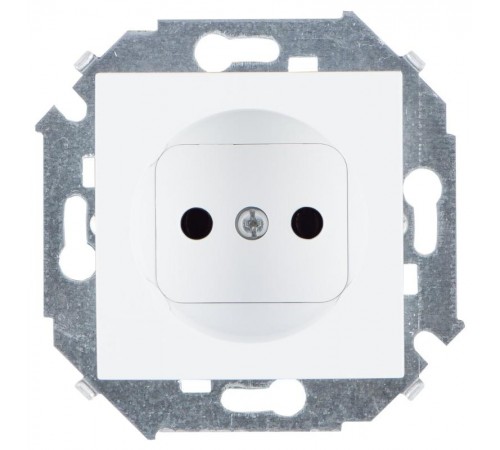 Simon 15 Белый Розетка б/з, 16А 250В, винт. зажим  1591431-030  Simon