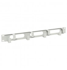 Кабельный органайзер TERACOM 1U 4 кольца с окнами металлический серый  TRC-1CO-4R-M-GR  EKF