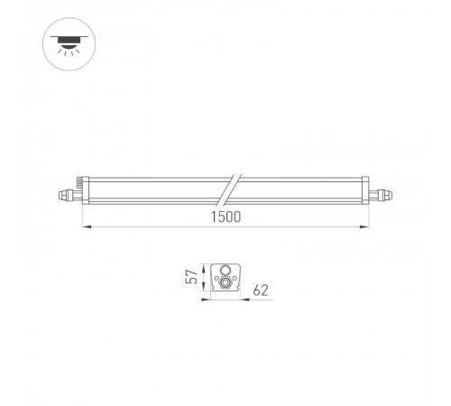  Светильник ALT-TUBULAR-1500-36W Day4000 (WH, 120 deg, 230V) (Arlight, IP65 Пластик, 5 лет)  049812  Arlight