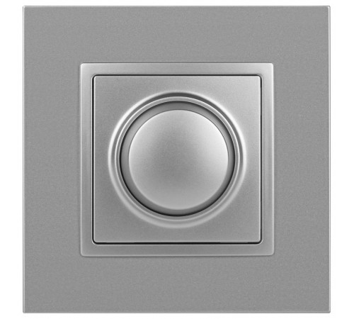 14-4101-03 Светорегулятор поворотно-нажимной, 400ВА 230В, IP20, Эра Elegance, алюминий  Б0034341  ЭРА