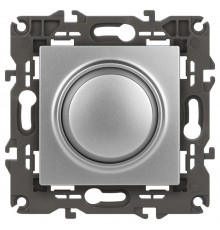 14-4101-03 Светорегулятор поворотно-нажимной, 400ВА 230В, IP20, Эра Elegance, алюминий  Б0034341  ЭРА