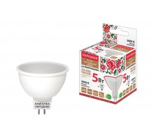 Лампа светодиодная LED 5Вт GU5.3 230В 3000К MR16 Народная отражатель (рефлектор)  SQ0340-0129  TDM