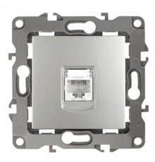 Розетка телефонная 12-3105-03 RJ11,  алюминий  Б0014713  ЭРА