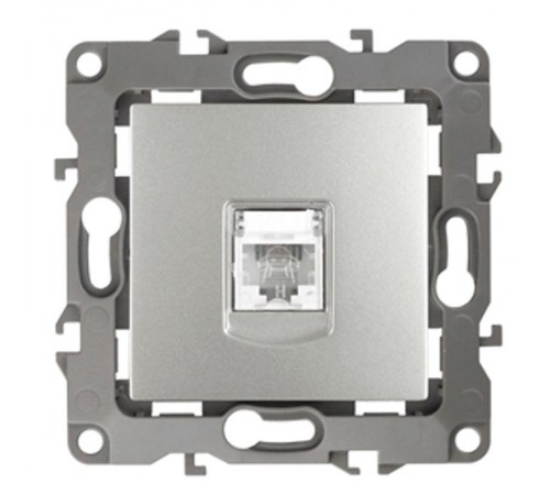 Розетка телефонная 12-3105-03 RJ11,  алюминий  Б0014713  ЭРА