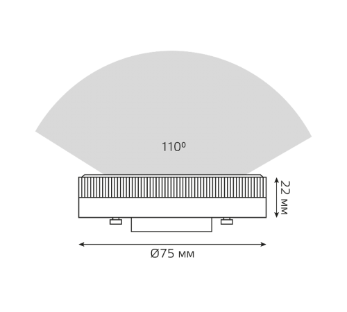 Лампа светодиодная LED 11Вт GX53 220В 2700К Elementary  83811  Gauss