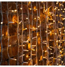 Гирлянда "Светодиодный Дождь" 2х3м, постоянное свечение, белый провод "КАУЧУК", 230 В, диоды ТЕПЛЫЙ БЕЛЫЙ, 760 LED  237-136  NEON-NIGHT