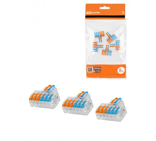 Клемма разветвительная СКР-626 в прозрачном корпусе (4 мм2) (5 шт/упак)  SQ0527-0414  TDM