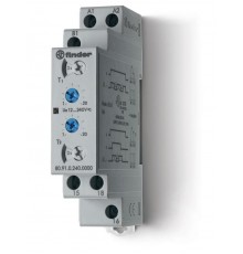 Модульный таймер 2-функциональный (LI, LE); питание 24...240В АС/DC; 1CO 16A; ширина 17.5мм; регулировка времени 0.1с...24ч  809102400000PAS  Finder