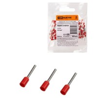 Наконечник-гильза Е0308 0,3мм2 с изолированным фланцем (100шт)  SQ0512-0018  TDM