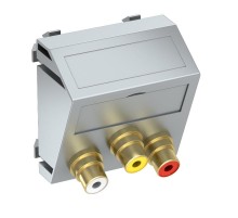 Мультимедийная рамка Audio-Video Modul45 (серебристый) (MTS-12R L AL1)  6105180  OBO Bettermann