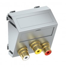 Мультимедийная рамка Audio-Video Modul45 (серебристый) (MTS-12R L AL1)  6105180  OBO Bettermann