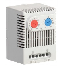 Термостат двухканальный  от 0 до +60°C NO+NC  YCE-DTNO-NC-60  IEK