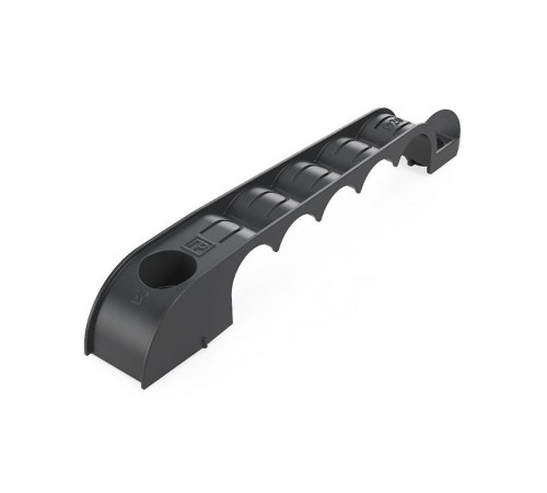 Держатель труб для прямого монтажа односторонний на 5 мест в гофроящике чёрный d20 (200шт/кор) Промрукав  PR13.03286  Промрукав