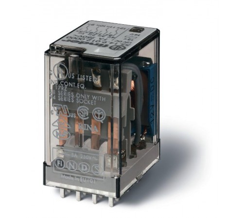 Миниатюрное универсальное электромеханическое реле; монтаж на печатную плату; 4CO 7A; контакты AgNi; катушка 125В АC  551481250000  Finder