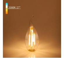 Лампа светодиодная Свеча на ветру BL130 7W 3300K E14 (CW35 прозрачный)  a041388  Elektrostandard