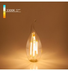 Лампа светодиодная Свеча на ветру BL130 7W 3300K E14 (CW35 прозрачный)  a041388  Elektrostandard