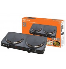Электроплитка двухконф. ЭПД2 230 В, 2х1 кВт, диск, черная,  SQ2504-0010  TDM