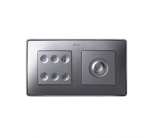 Комплект 6-кл сенсорн.выкл.+ сенс.регулятор, с тематич. маркиров. Т1, LON, алюминий  8000673-093  Simon