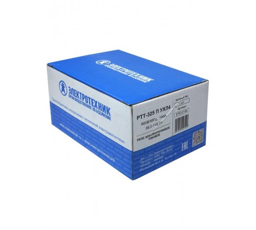 РТТ-325 П УХЛ4, 100А, 85,0 - 115,0А, 660В/50Гц, 1з+1р, ручной возврат, IP00, реле электротепловое токовое (ЭТ)  ET512150  Электротехник