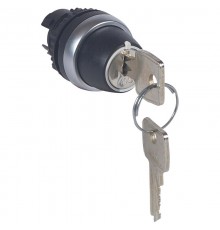 Переключатель с ключом № 455 - Osmoz - для комплектации - без подсветки - IP 66 - 2 положения с возвратом в центр - 45°  023952  Legrand