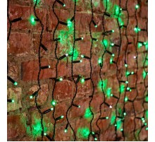 Гирлянда "Светодиодный Дождь" 2х1,5м, постоянное свечение, черный провод, 230 В, диоды ЗЕЛЁНЫЕ, 360 LED  235-124  NEON-NIGHT