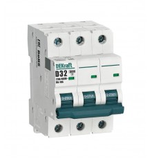 Выключатель автоматический трехполюсный ВА-105 32А D 10кА  13228DEK  DEKraft
