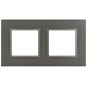 Рамка для розеток и выключателей Elegance 14-5012-16 Classic, на 2 поста, титан  Б0065825  ЭРА