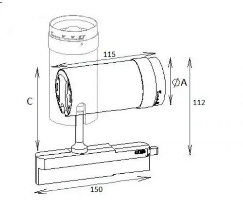Светильник светодиодный ART MINIZOOM/T 10W D15/55 9727/58 WH DIM  1915000180  Световые Технологии