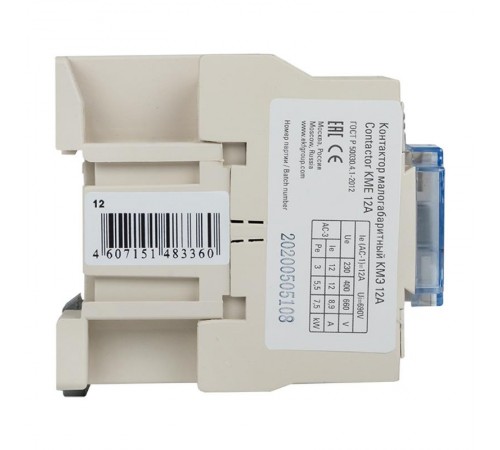 Контактор малогабаритный КМЭ 12А 220В 1NC EKF PROxima  ctr-s-12-220-nc  EKF
