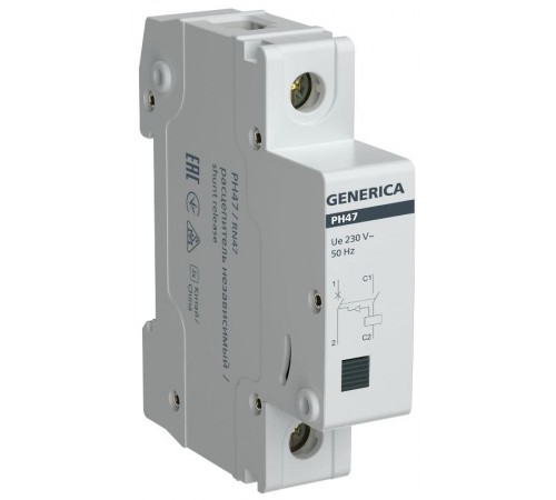Расцепитель независимый РН47 на DIN-рейку MVA21D-RN-G GENERICA
