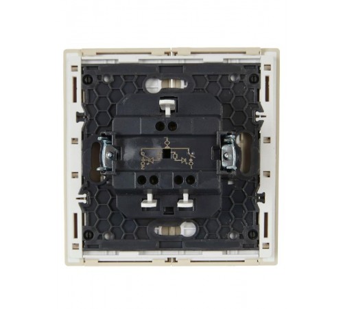 FORTE&PIANO Выключатель 2-клавишный с индикацией 10А FP406 ваниль  FP-V20-1-10-1-K10  IEK