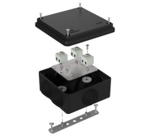 Коробка огнестойкая для о/п 40-0300-FR1.5-6 Е15-Е120 RAL9005 100х100х50 (14 шт/кор) черная  40-0300-9005-FR1.5-6  Промрукав