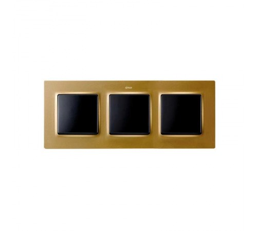 Рамка на 3 поста цвета матовое золото S82 Concept  8200637-095  Simon