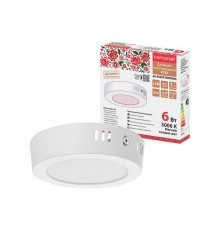 Светильник светодиодный накладной "Даунлайт НАРОДНЫЙ" круг СПО (белый) алюминий 6Вт 3000К  SQ0329-4212  TDM