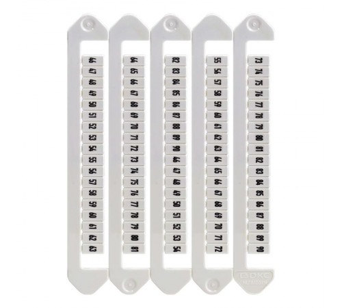 Маркировка для клемм, ширина 5 мм, от 136 до 180, горизонтальная ориентация  NUTB-5-136-180H  DKC