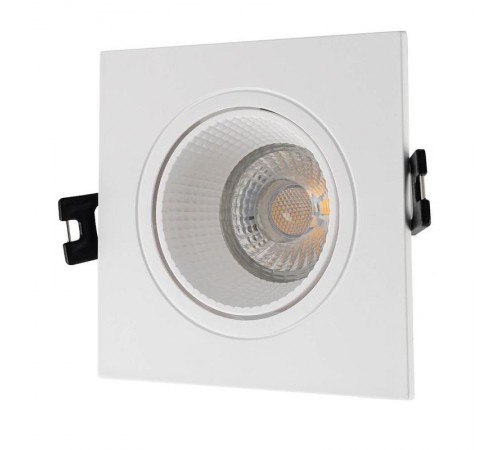 Светильник светодиодный встраиваемый DK3071-WH , IP20, 10Вт, GU5.3, LED, белый/белый, пластик  DK3071-WH  DENKIRS