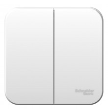 Blanca Белый О/У с монтажной пластиной Выключатель 2-клавишный 6А, 250B  BLNVA065021  SE