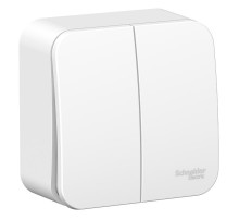 Blanca Белый О/У Выключатель 2-клавишный, 10А, 250B  BLNVA105021  SE