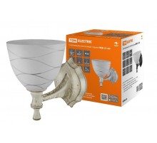 Светильник НББ 21-60-1411 УХЛ4 (белый под золото, плафон конус "линии")  SQ0370-0205  TDM