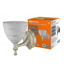 Светильник НББ 21-60-1411 УХЛ4 (белый под золото, плафон конус "линии")  SQ0370-0205  TDM