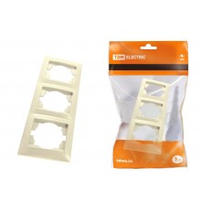 Рамка 3-х постовая вертикальная сл. кость "Лама"   SQ1815-0134  TDM