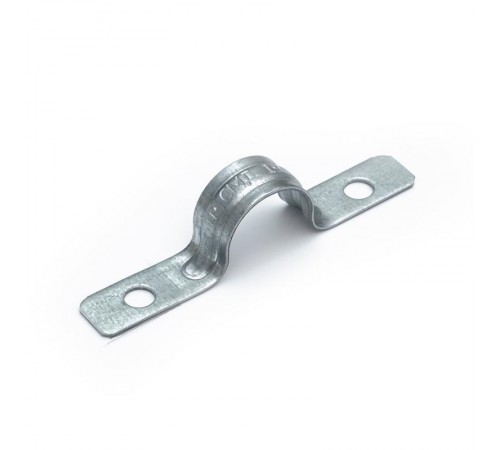 Скоба металлическая двухлапковая усиленная противопожарная СМДУ d19-20 мм отв. d 6,5 мм (100 шт/уп) Промрукав  PR13.02437  Промрукав