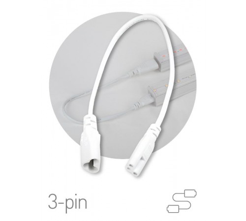 Соединительный кабель FITO - C5 (3-pin) для линейных светильников серии Т5-N и Т5-Ra90  Б0053063  ЭРА