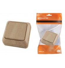 Выключатель 1-кл. открытой установки IP20 10А, сосна "Ладога"   SQ1801-0043  TDM