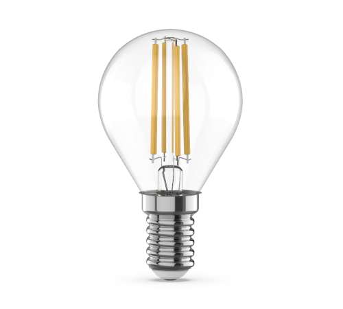 Лампа светодиодная   Basic Filament Шар 4W 480lm 3000K E14 LED 1/10/50  50512142  Gauss