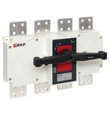 Рубильник-выключатель 1250A 4P c рукояткой управления для прямой установки PowerSwitch  psds-1250-4  EKF