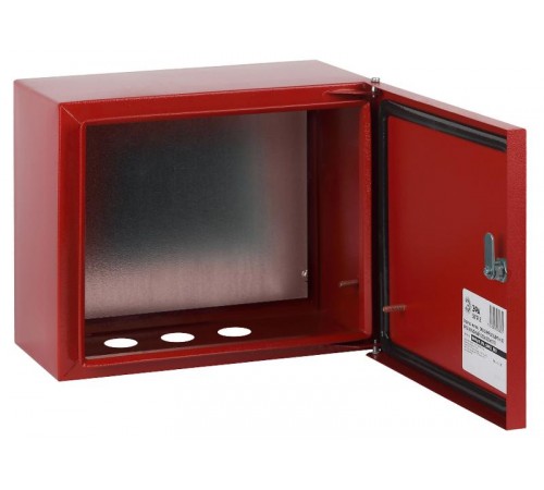  Щит с монтажной панелью металлический КРАСНЫЙ ЩМПг-02 IP54 (250x300x175) SIMPLE  Б0047700  ЭРА