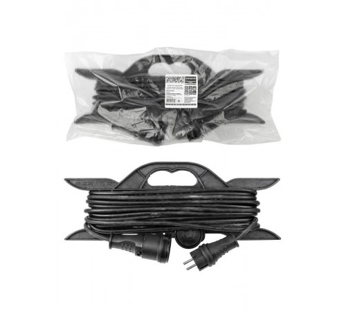 Удлинитель-шнур силовой на рамке, каучук, КГ, IP44, штепс. гнездо с/з, 3700 Вт, 10м Народный  SQ1307-0231  TDM